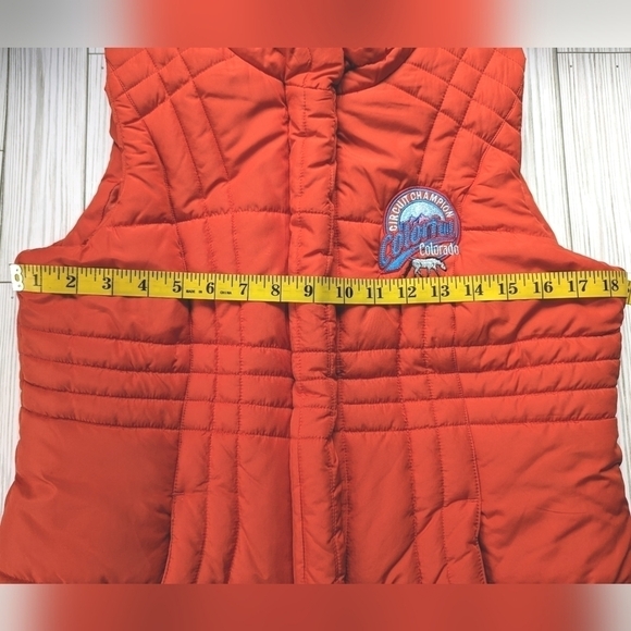 Colorful Colorodo Circuit Champion Quilted Puffer Vest in Sienna Red Size Small - Picture 8 of 11